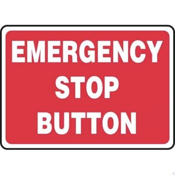 Accuform SAFETY SIGN EMERGENCY STOP BUTTON MELC646XV MELC646XV - main